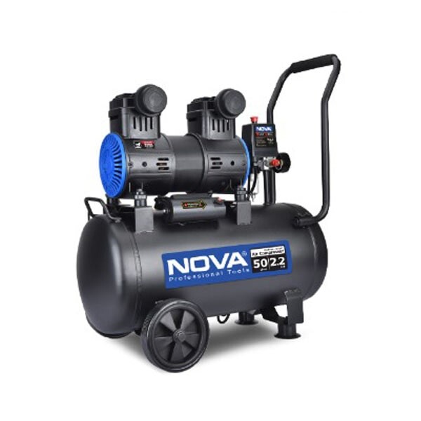 کمپرسور هوا سایلنت نووا 50 لیتری دو سیلندر مدل NTA-9150