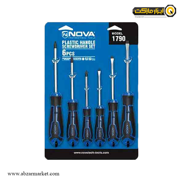 ست پیچ گوشتی نووا 6 عددی مدل1790