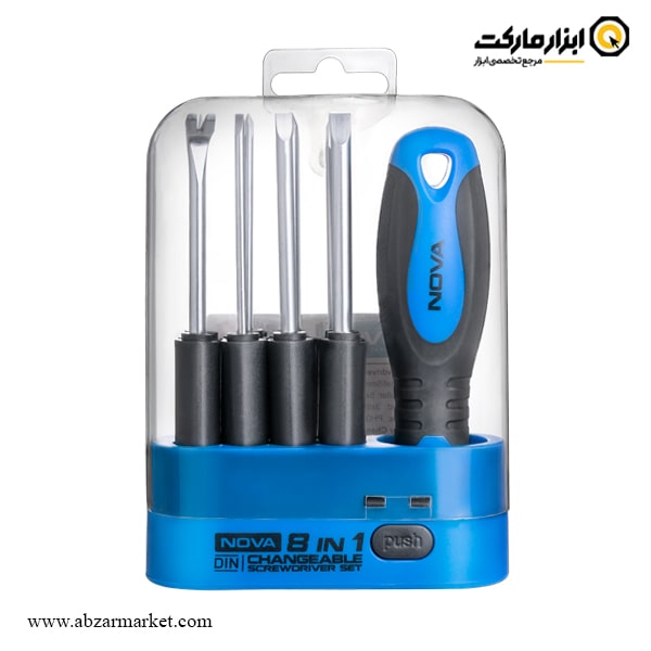 ست سر پیچ گوشتی نووا 8 عددی مدل 1340