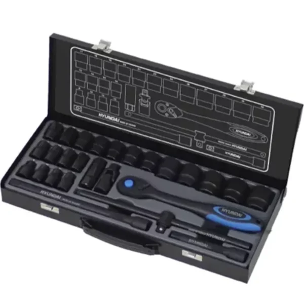 خرید جعبه بکس 12 اینچ، 26 پارچه فشار قوی هیوندای مدل HT-9126
